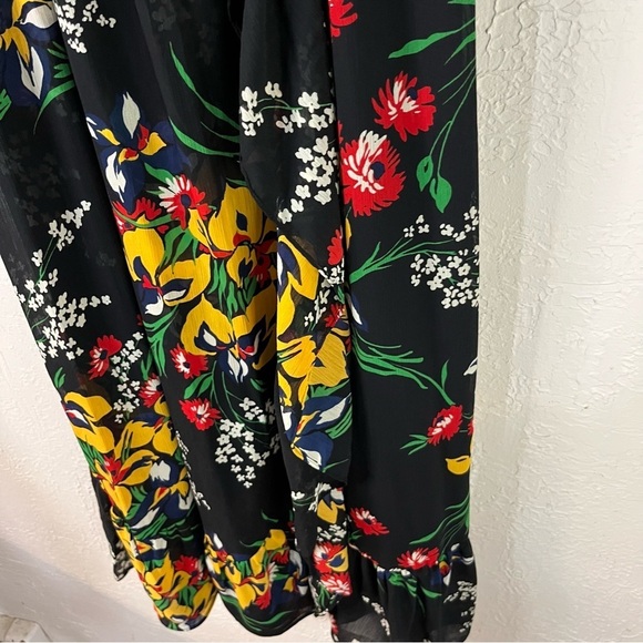 Madewell Ruffle Strap Wrap Dress in Orchid Bouquet Floral Print - Picture 6 of 13